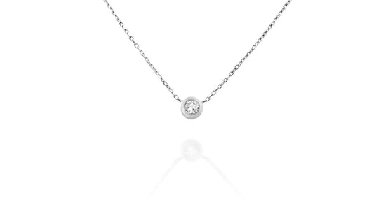 Bezel Solitaire Diamond Necklace