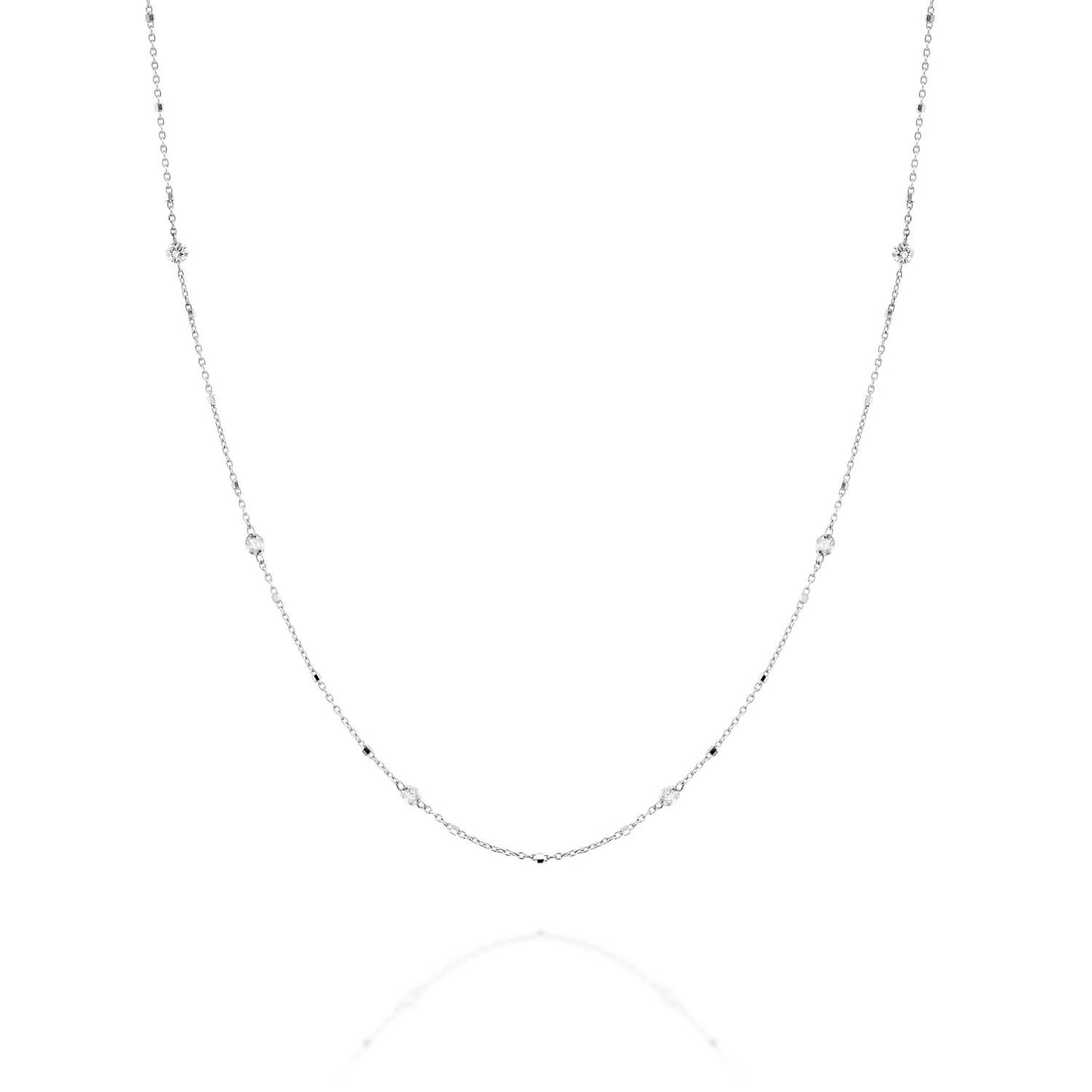 Floating Diamonds Necklace Gold 14K