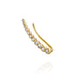 Climbing White Diamond Earring Gold 14K