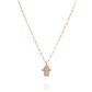 Diamonds Hamsa Necklace Gold 14K