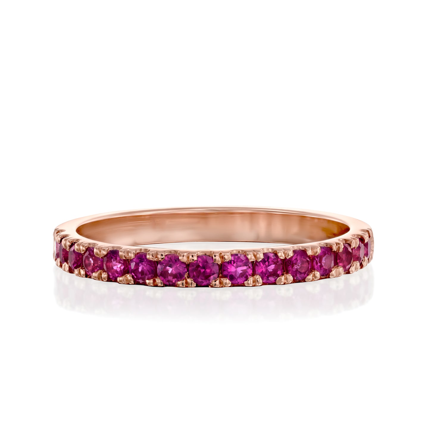 Pink Ruby Gemstone Ring Gold 14K