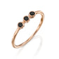 Black Diamonds Pinky Ring Gold 14K