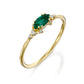 Green Emerald Gemstone Ring Gold 14K