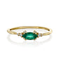 Green Emerald Gemstone Ring Gold 14K