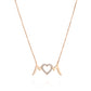 Mom Heart Diamonds Necklace Gold 14K