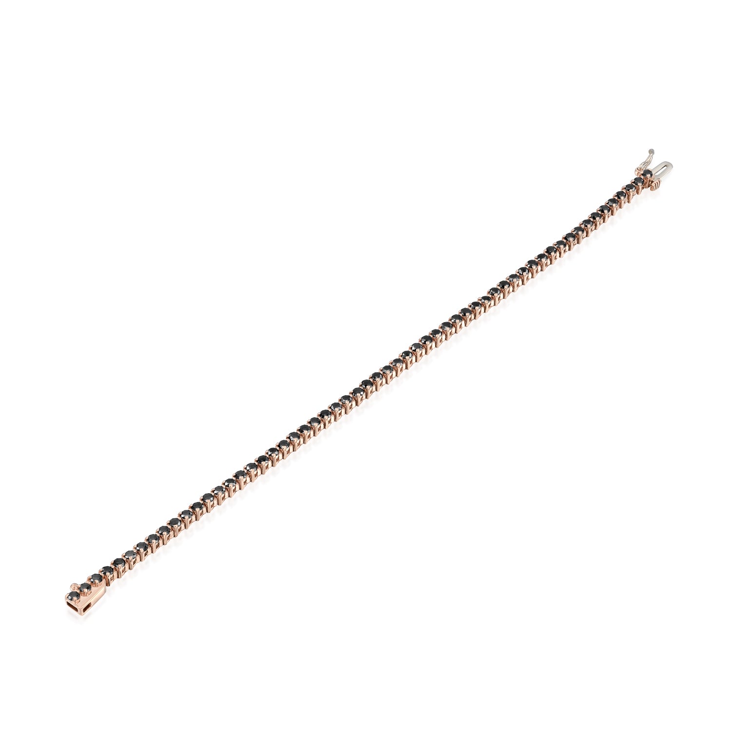 Black Diamond Tennis Bracelet Gold 14K