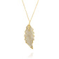 Feather Diamonds Necklace Gold 14K