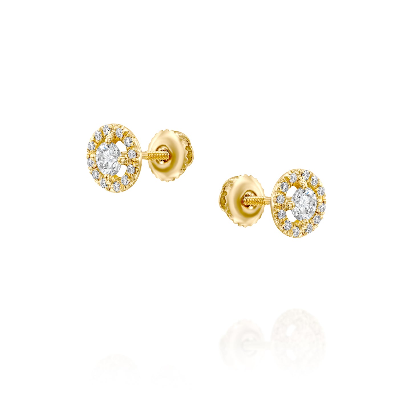 White Diamonds Earrings Gold 14K