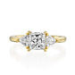 radiant and triangle diamond ring